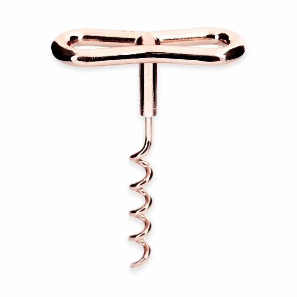Kikkerland Corkscrew Wine Bottle Opener Copper Plated Zinc Alloy NEW